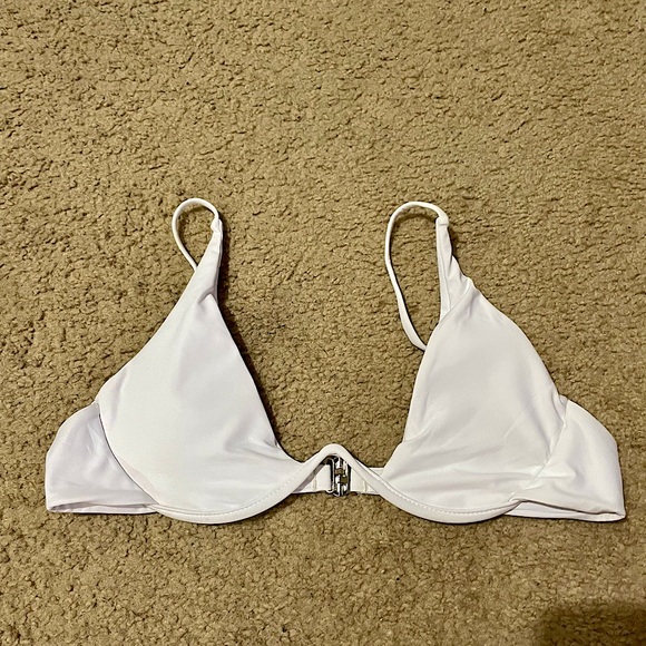 White underwire high cut bikini size large - Picture 3 of 6